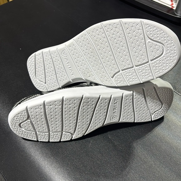 Ariat Hilo Grey Southwestern Charcoal Flex Foam sole, cushioned insole loafer - Picture 10 of 11